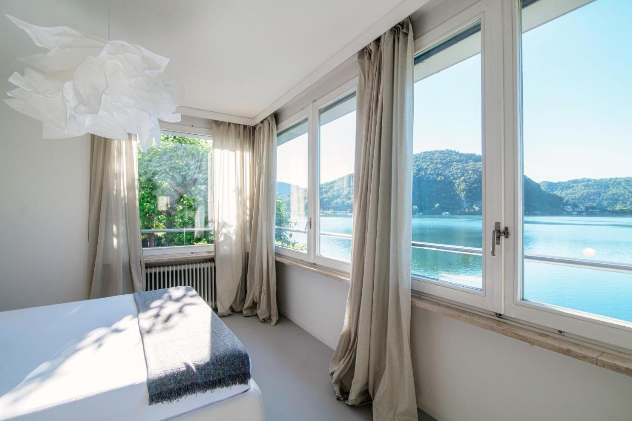 La Finestra Blu By Quokka 360 - With A Panoramic Lake View Apartman Ponte Tresa Kültér fotó